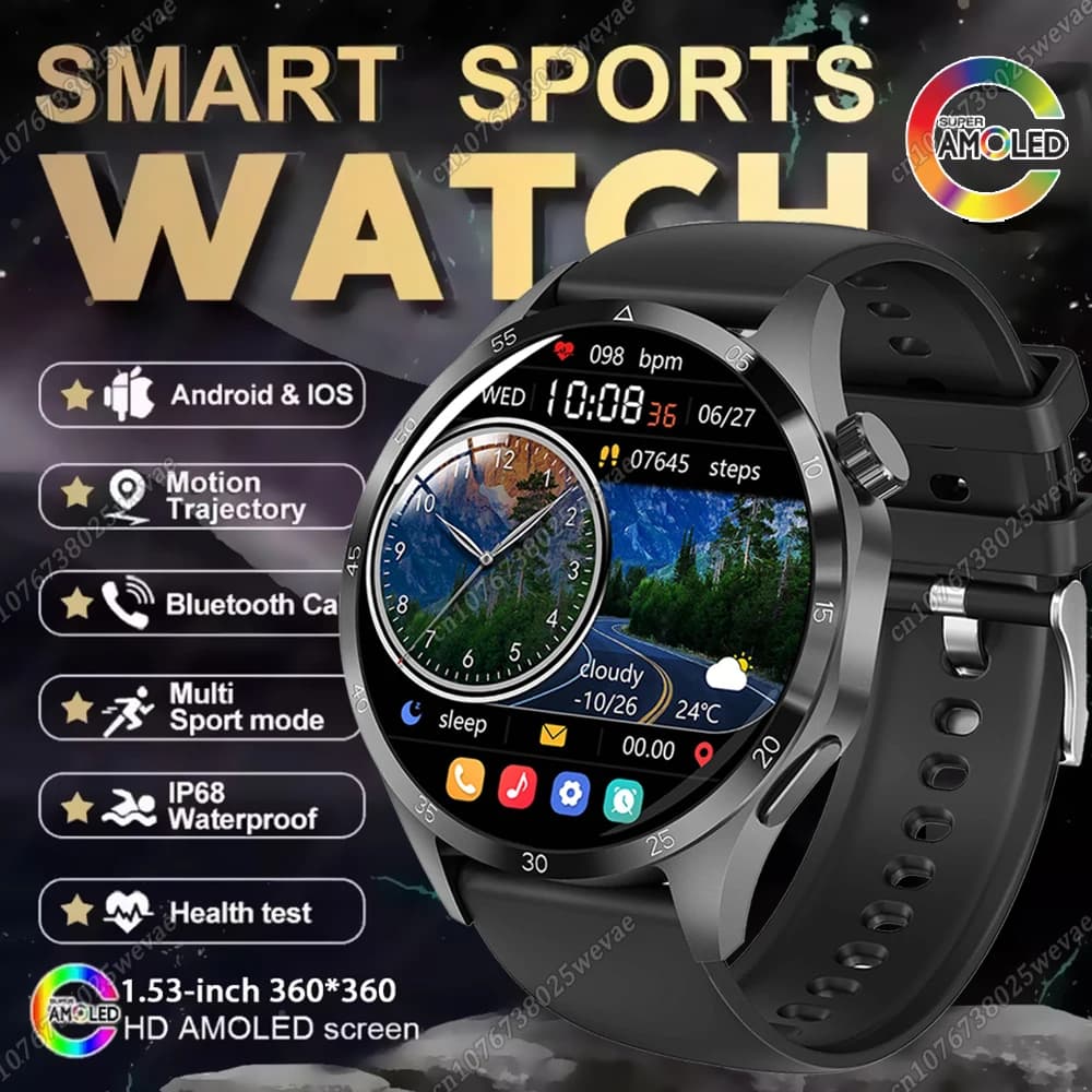 Smartwatch 2026 for Men and Women, HD Screen 1.52 Inch 360*360, GPS, Cardiac and Sleep Frequency Monitoring, Bluetooth Calls, Intelligent Clock 6 HT30