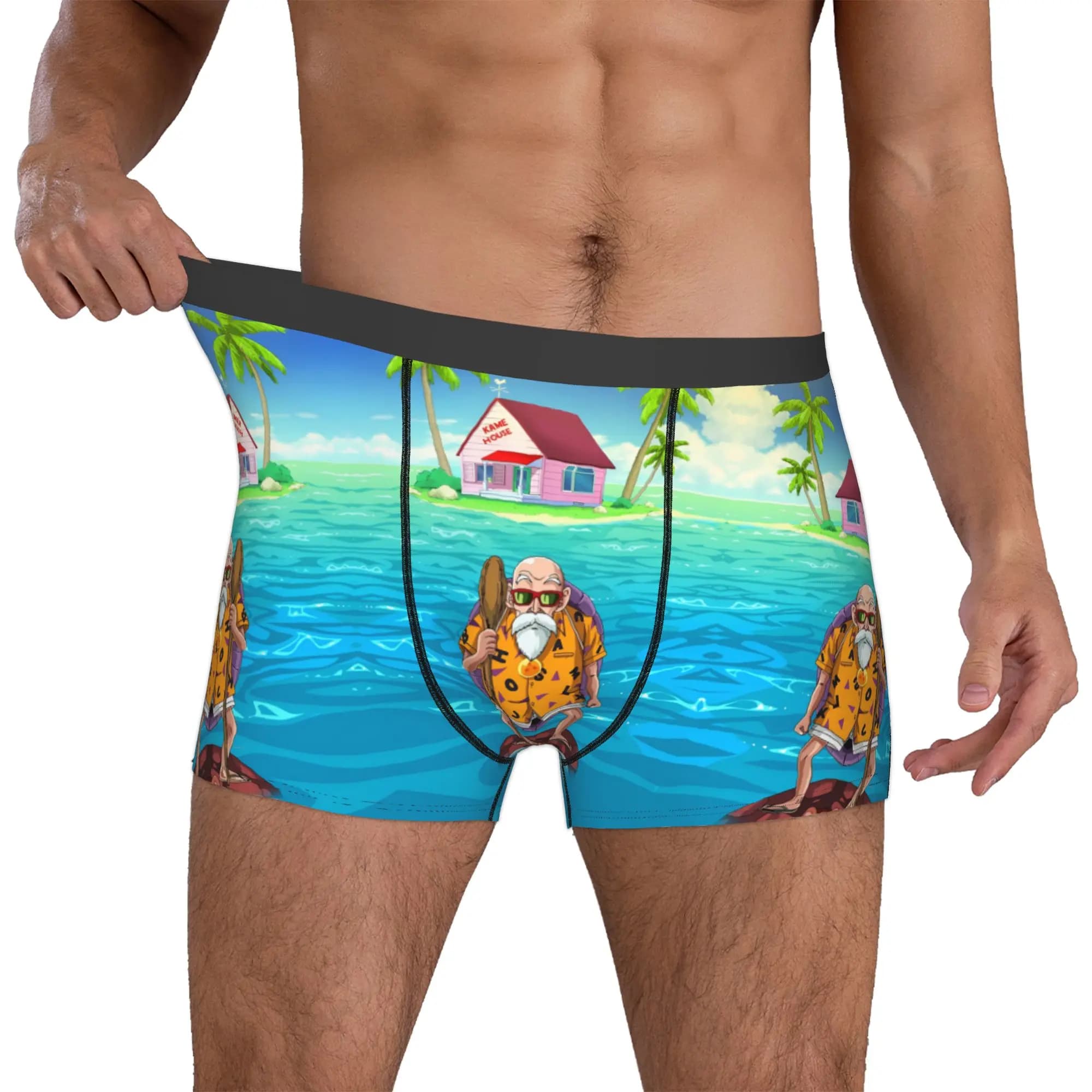 Custom Master Roshi Hot Comic Underwear Men Breathable Hot Boxer Briefs Shorts Panties Soft Underpants For Male
