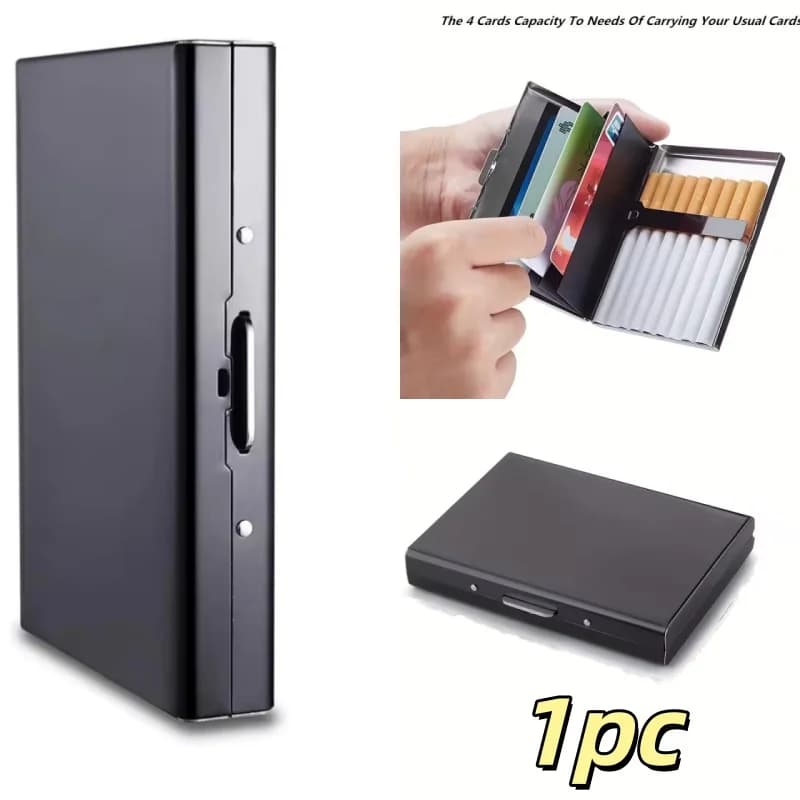 Porta Biglietti da Visita RFID in Acciaio Inossidabile, Porta Carte di Credito, Porta Documenti Sottile in Metallo