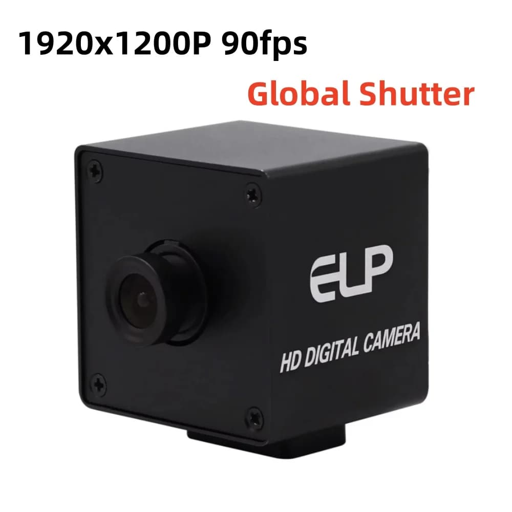 Webcam SVPRO with Global USB Optimizer 1920x1200P 90fps Aptina AR0234, Mini Case with CS Varifocal lens for Windows, Android, Mac, Linux