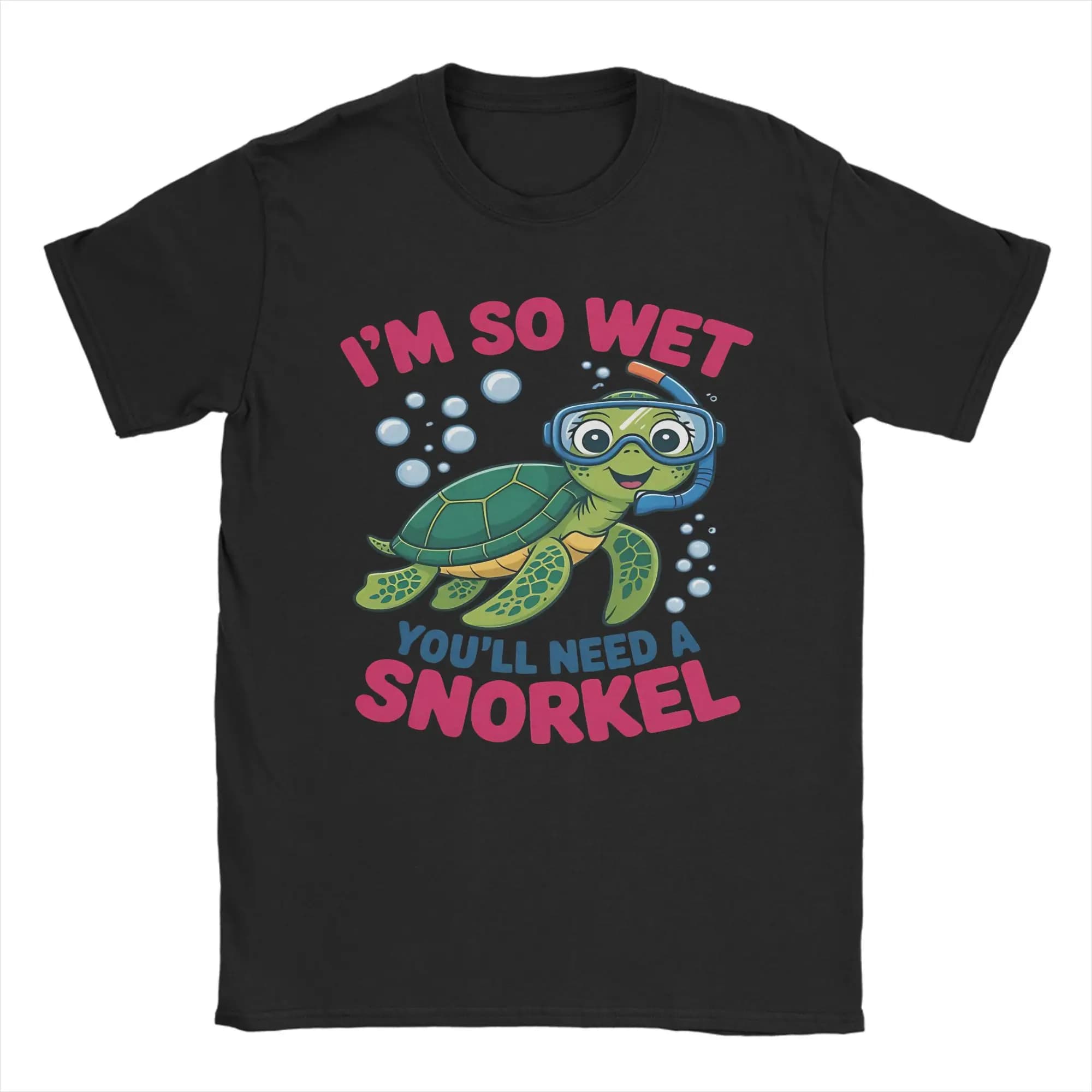Magliette divertenti da uomo con stampa 'I'm So Wet You'll Need a Snorkel', 100% cotone, T-shirt estive streetwear a maniche corte con scollo rotondo