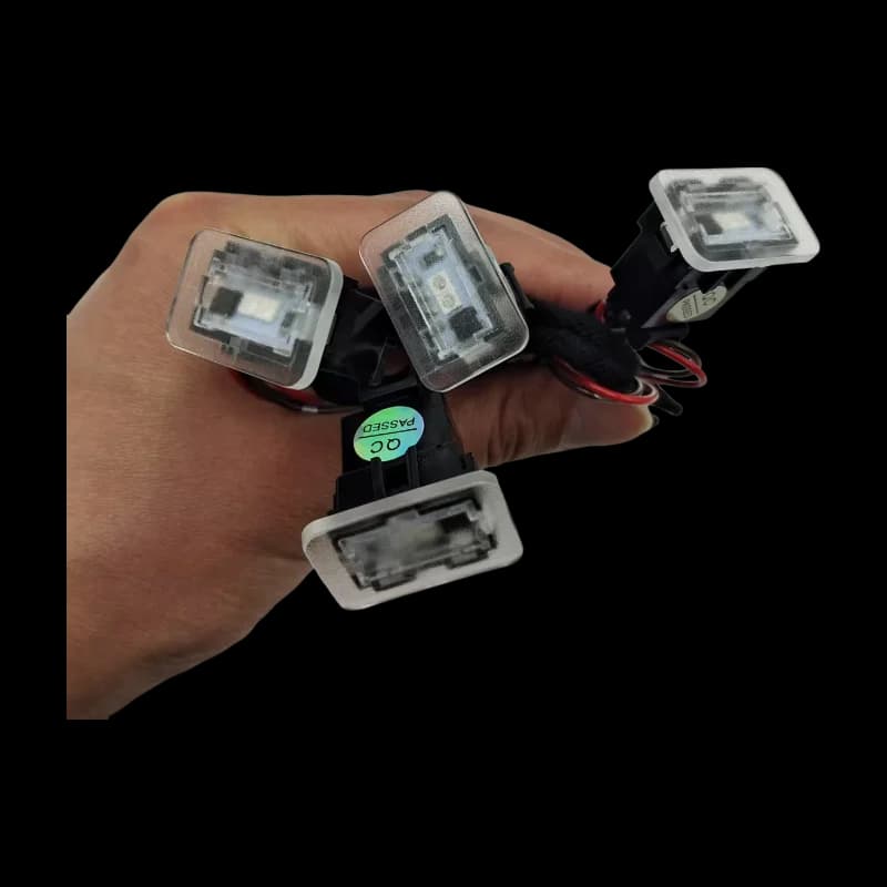 1 set di rivestimento per porta a LED per auto, scatola di immagazzinaggio per atmosfera ambientale, luce per Audi A4 A5 A6 A7, piede anteriore, luce per porta posteriore