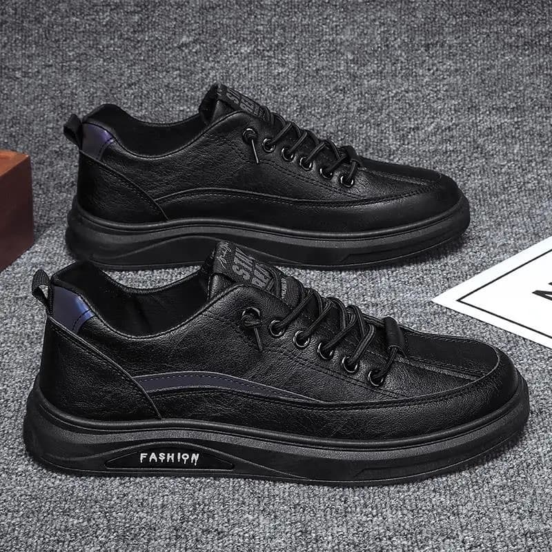 Men's Anti-slip Sneaker Waterproof Sports Shoes New Style Men's Leather Shoes Black Men's Leather Shoes For Work Protection