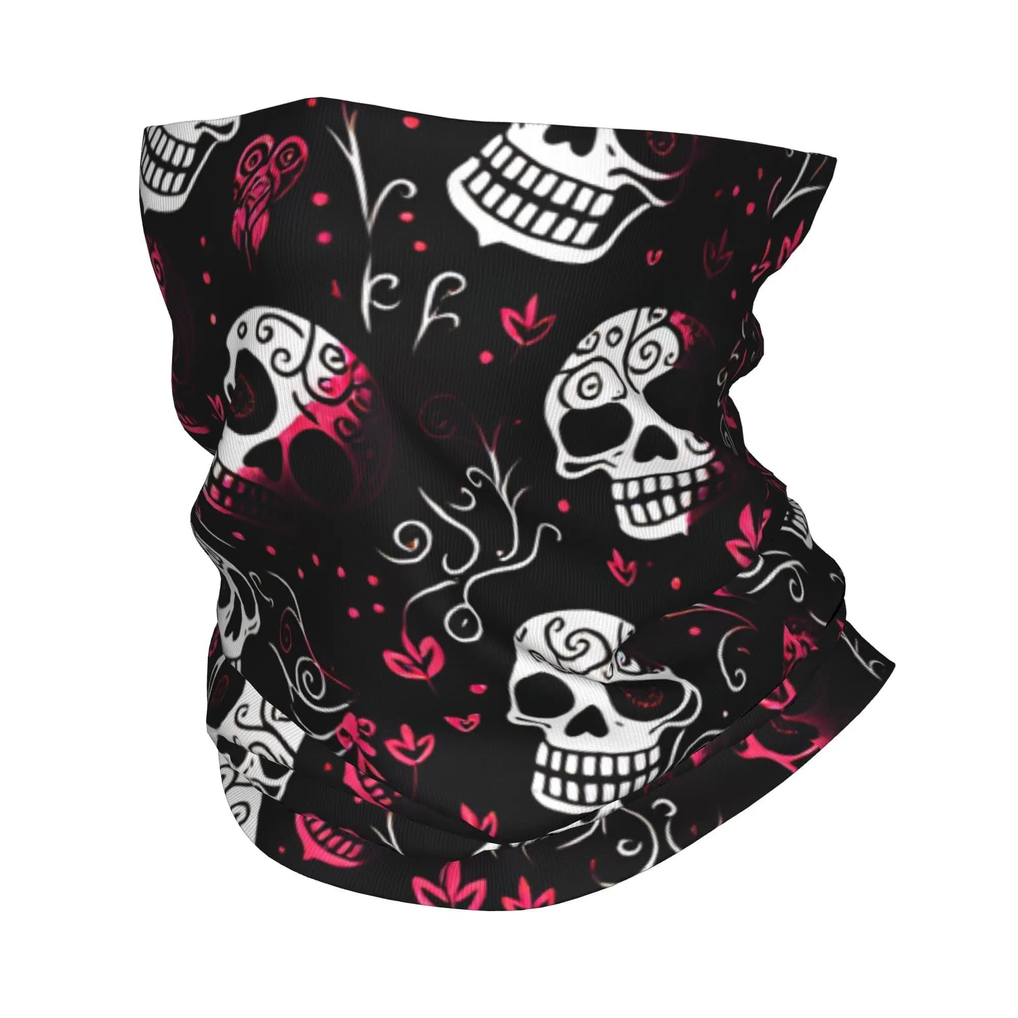 SkullPattern5-MU Bandana Neck Cover Printed Face Scarf Multi-use Face Mask Hiking Unisex Adult All Season