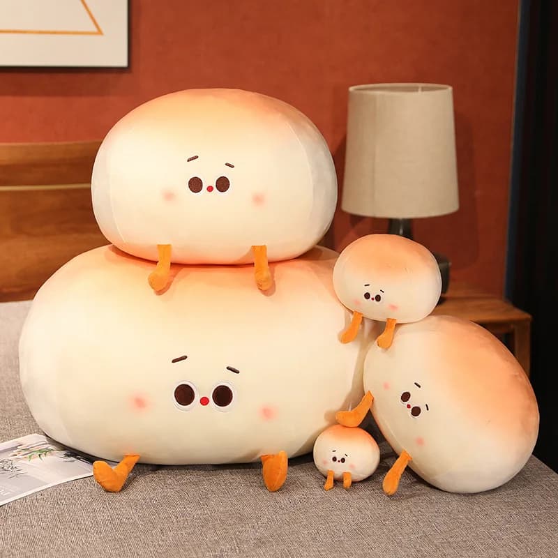 Simpatico peluche al vapore panino cuscino ripiene panino cartone animato pane peluche cibo cuscino cuscino giocattoli per bambini