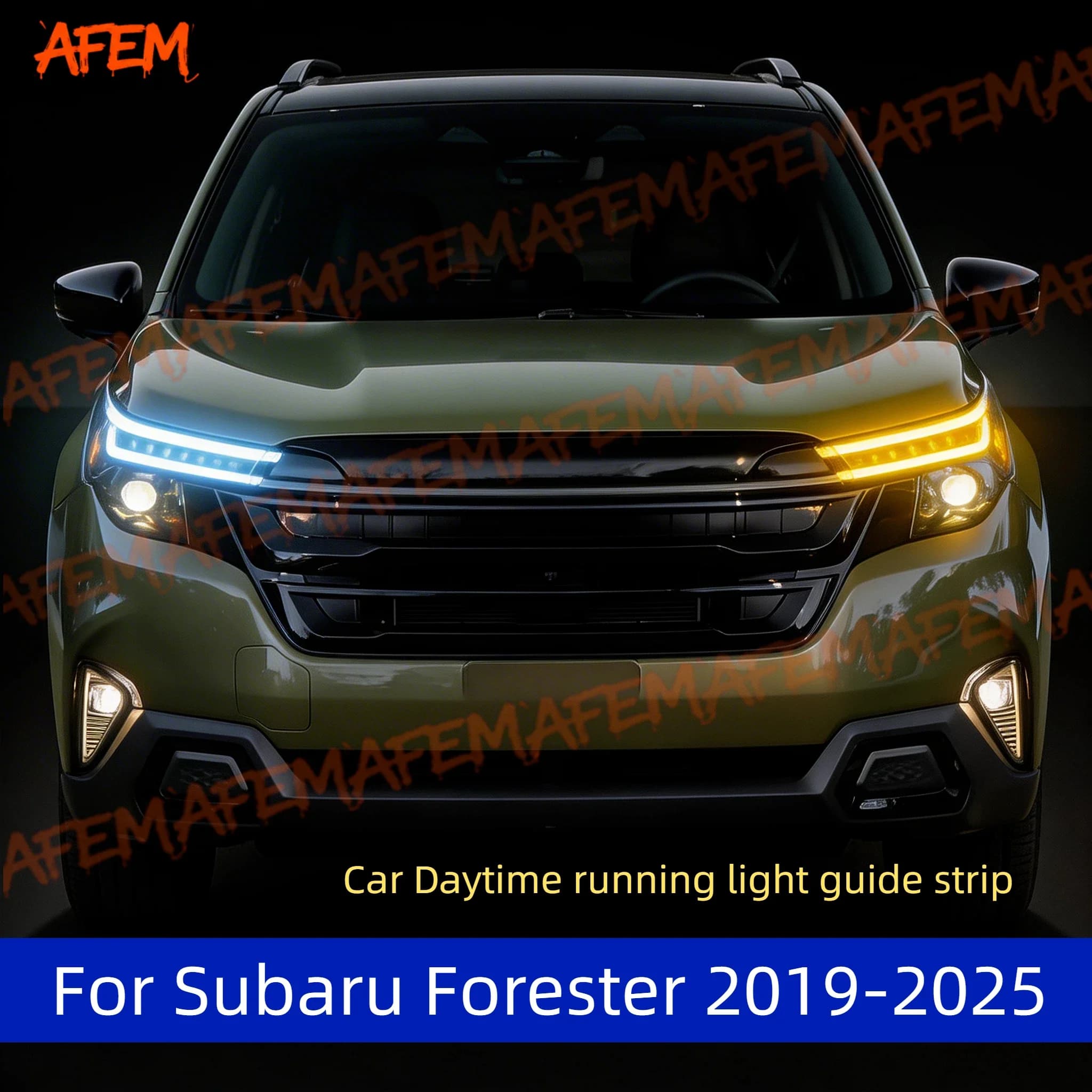 2pcs For Subaru Forester 2019-2025 Led Guide Strip Headlight For Car Daytime Running Lights Turn Signal DRL Car Modification