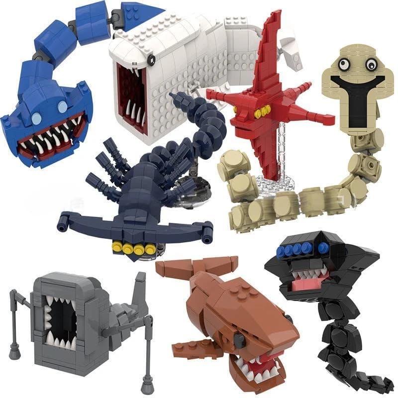 Giocattolo da costruzione Subnautica: Mostro marino gigante a 3 occhi, Subnautica Bloop, Leviathan, El Gran Maja - Regalo
