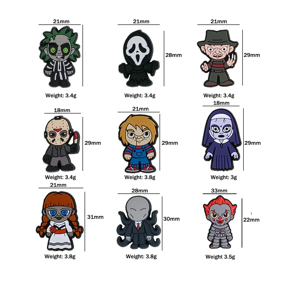 10PC Perline in silicone Nuovo Halloween Terrore Perline focali Bracciale per bambini Fai da te Penna a corda Perline Catena per capezzoli Accessori per gioielli Regali