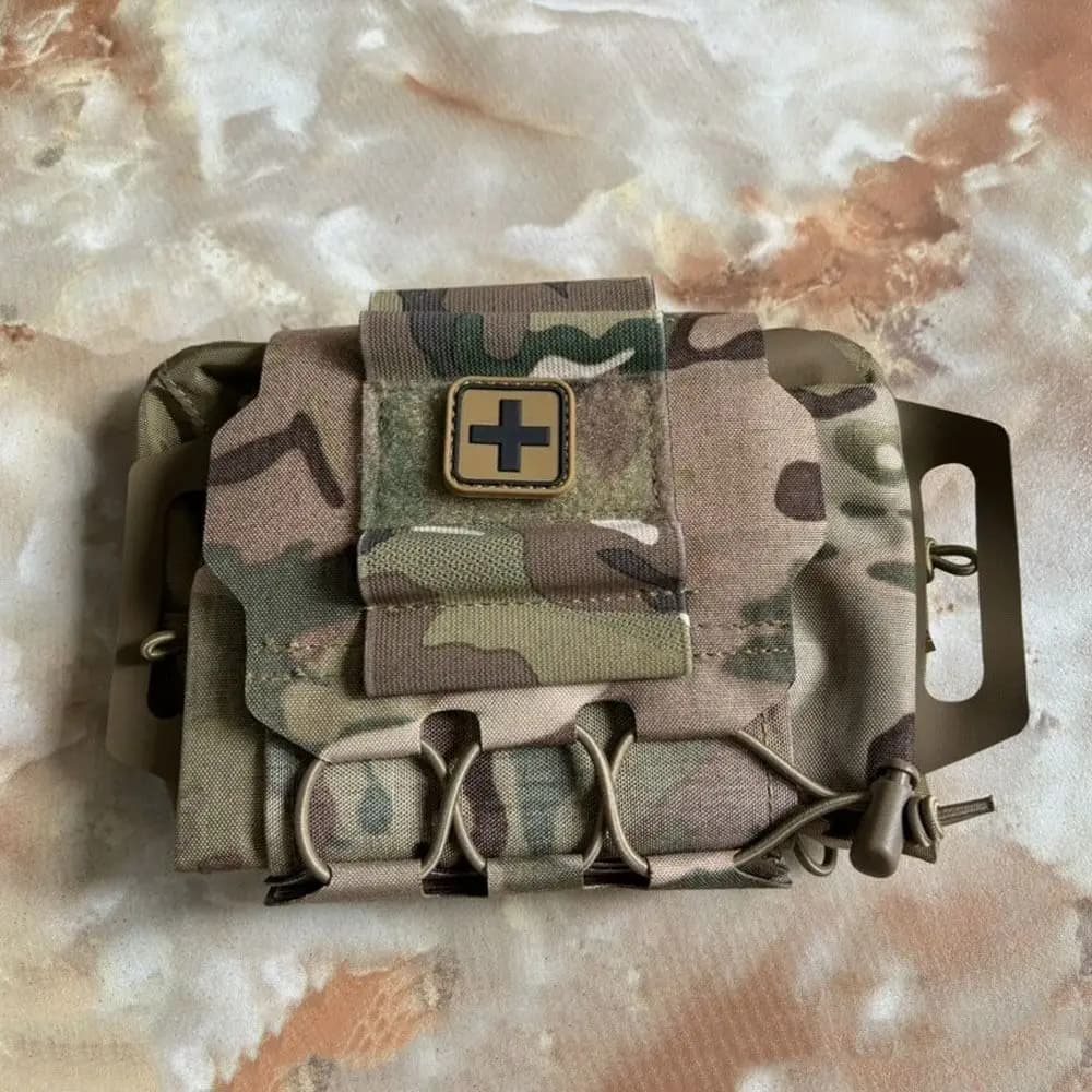 Portable Rapid Deployment Pouch Lightweight Multi Compartment First Aid Kit Wear Resistant Emergency Kit Outdoor Rock Climbing