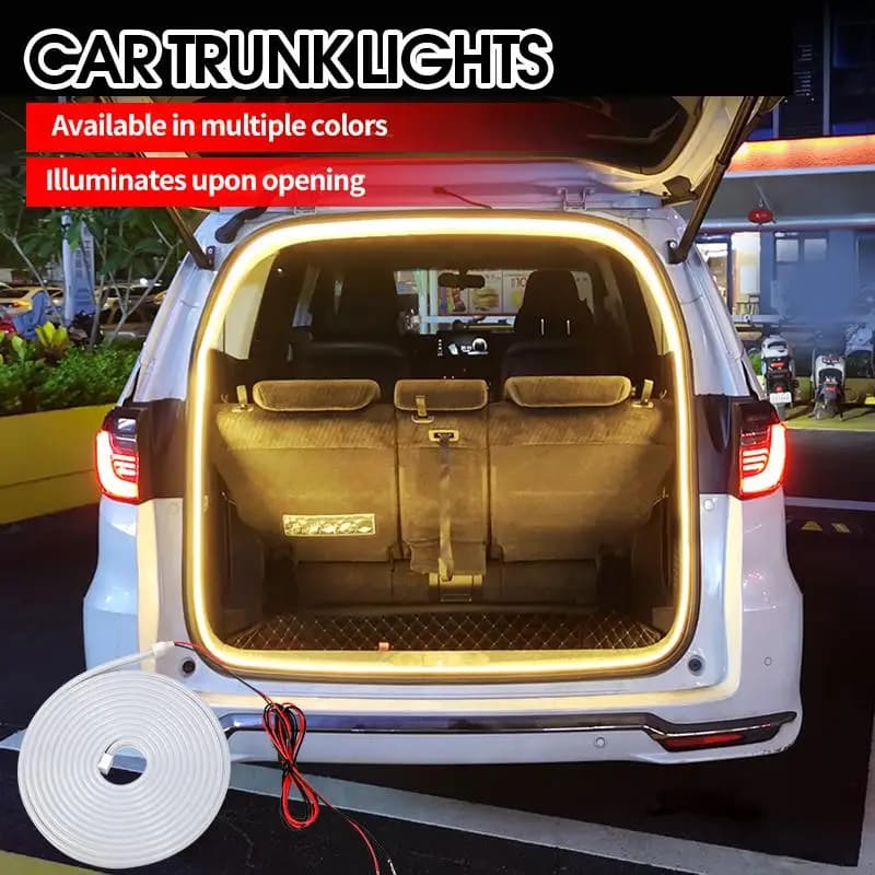 2/4m LED Bagagliaio di un'auto Luce Striscia Tronco Luce ambientale Luce automatica Flessibile Decorazione interna Striscia impermeabile On/Off K5M6
