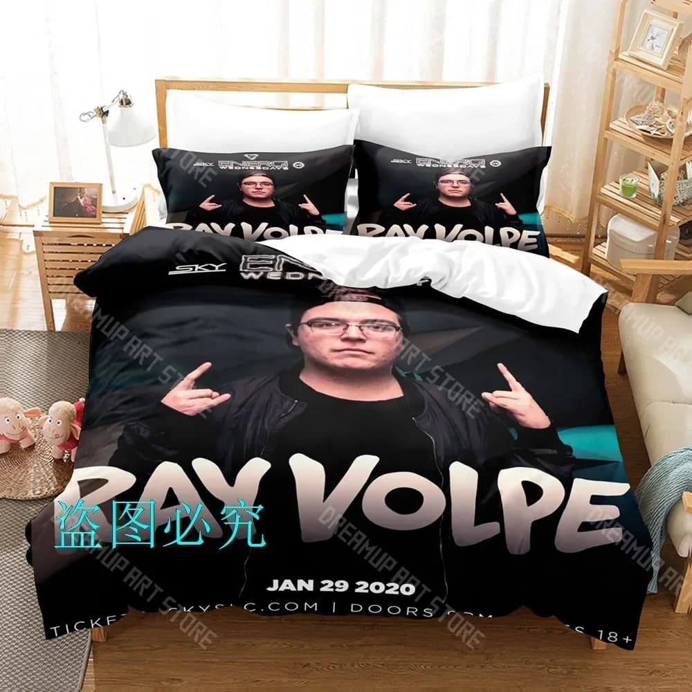 Bed linen set with 3D printing RAY VOLPE Set single bed double full Queen King Size Set baby bed for children adult Bed Sheet