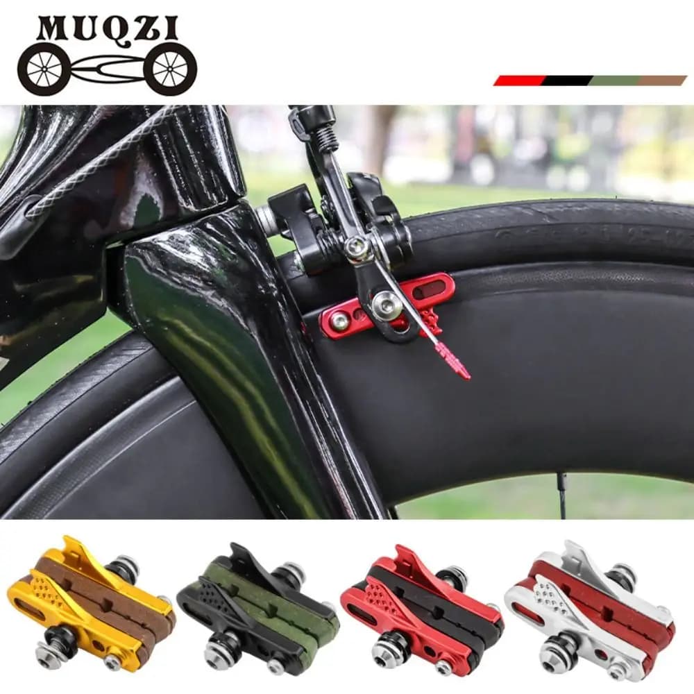 Lega di alluminio + gomma Cerchione bici Pastiglie freno C Parti di biciclette Ruota in carbonio per bici da corsa a 10 colori leggera