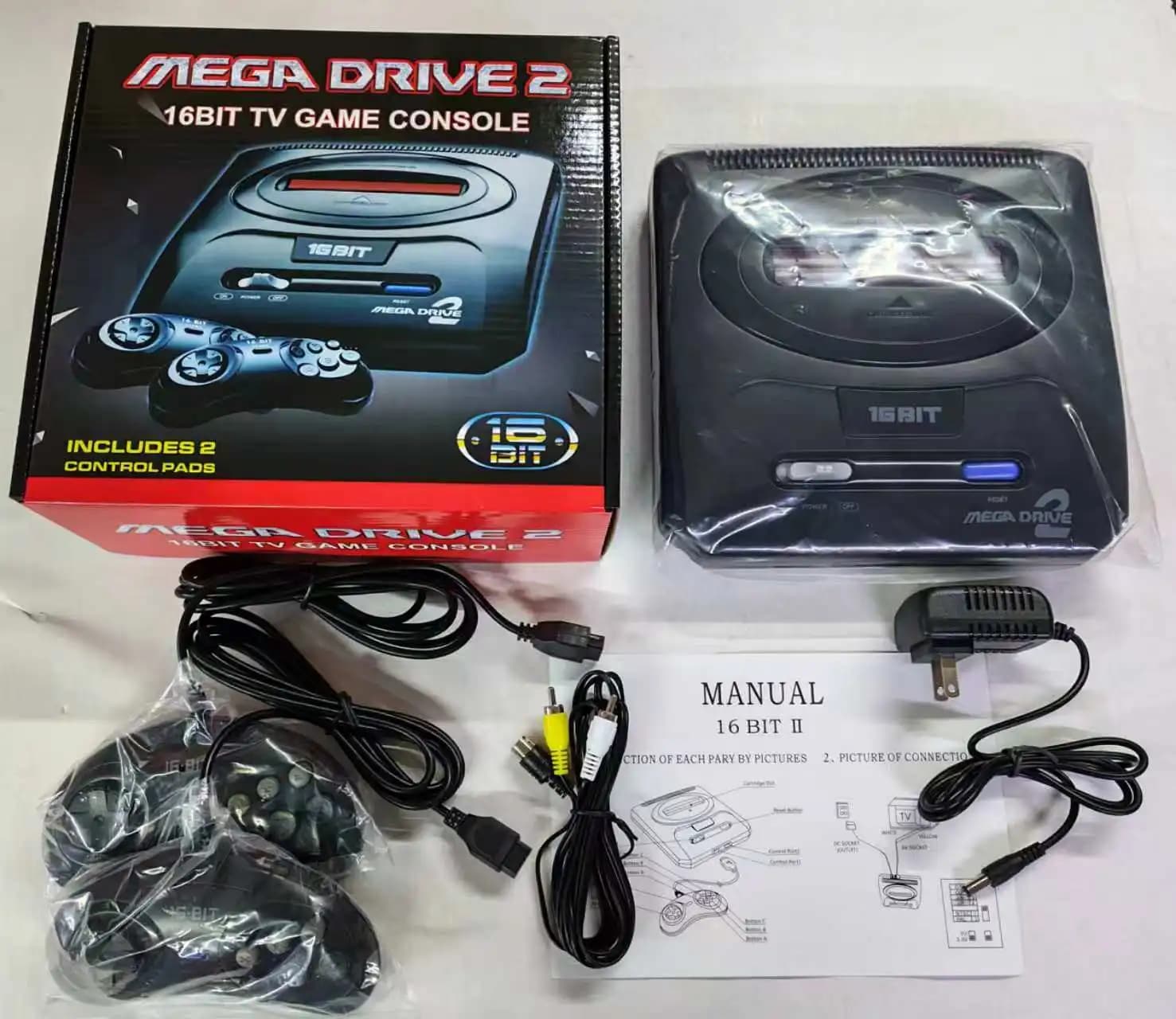 16Bit TV Game Console for MEGA DRIVE2 (Can Read Original Cartridge)