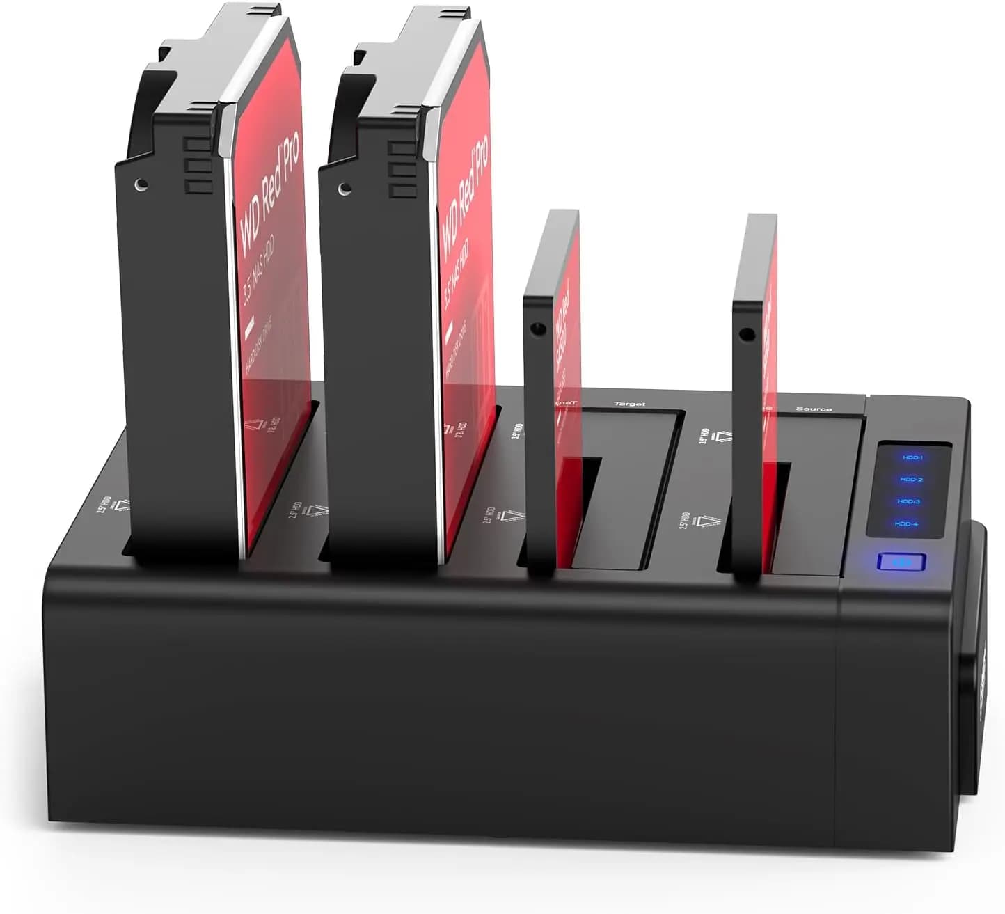 Docking Station Esterna a 4 Bay per HDD/SSD USB 3.0 con Funzione Clone, Supporta 80TB