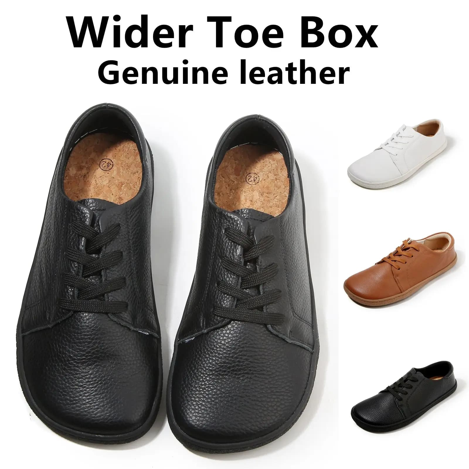 TONGLEPAO spring, autumn, barefoot, genuine leather men's women's sneakers with zero drop flat soft sole wider toe box light
