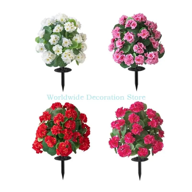 Q39B Realistic Artificial Crabapple Plant In Pot Decorative Blossomy Stakes For Living Room Office Balconies Landscape Design
