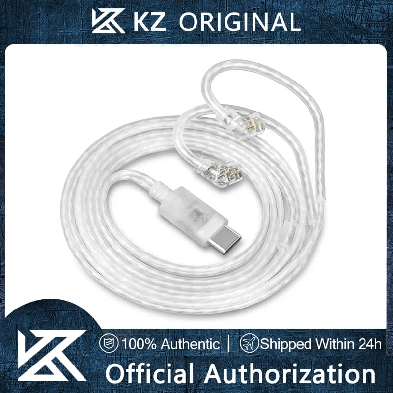 KZ Auricolari Tipo-C Cavi 2PIN Cavo di aggiornamento placcato argento Cavo per cuffie USB C per KZ DQ6 ZAX ZSX ZSN PRO ZS10PRO ZAR ZVX