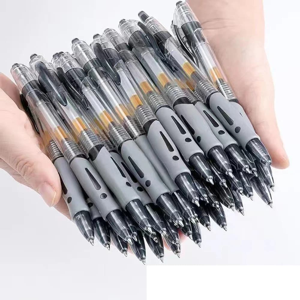 Retractable Gel Pens Set Black Red Blue Ink Ballpoint for Writing Refills Office Accessories School Supplies Stationery Sign Pen