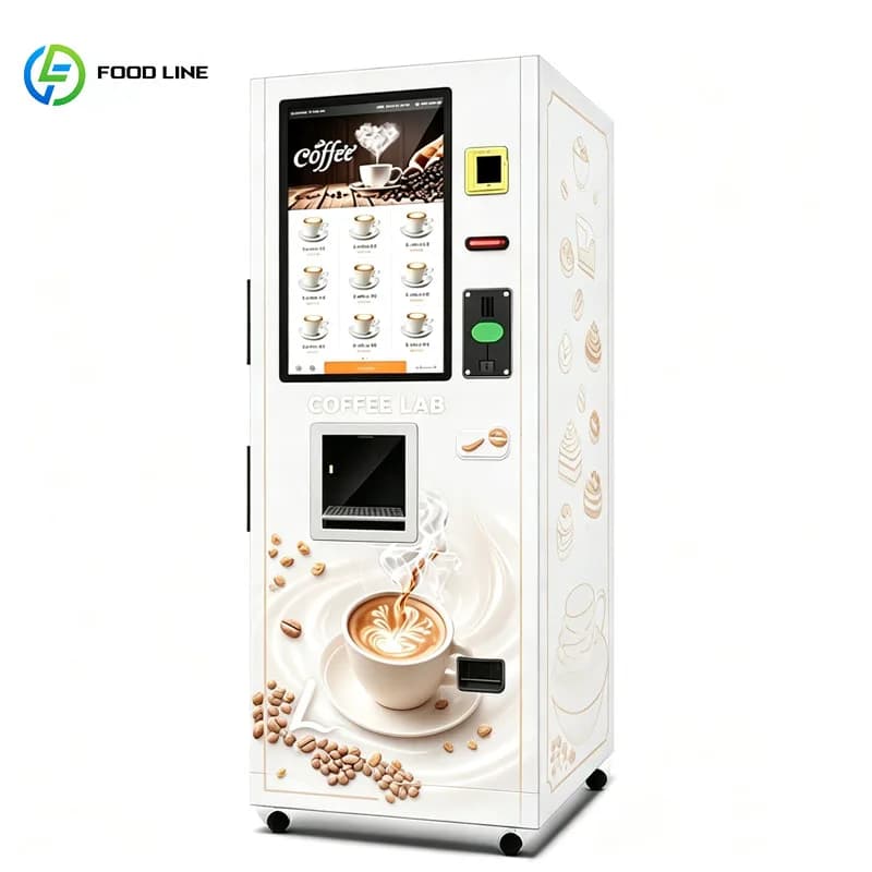 Coffee Vending Machine Fresh Ground Bean To Cup Self Service Commercial Office Cafe Equipment Customized