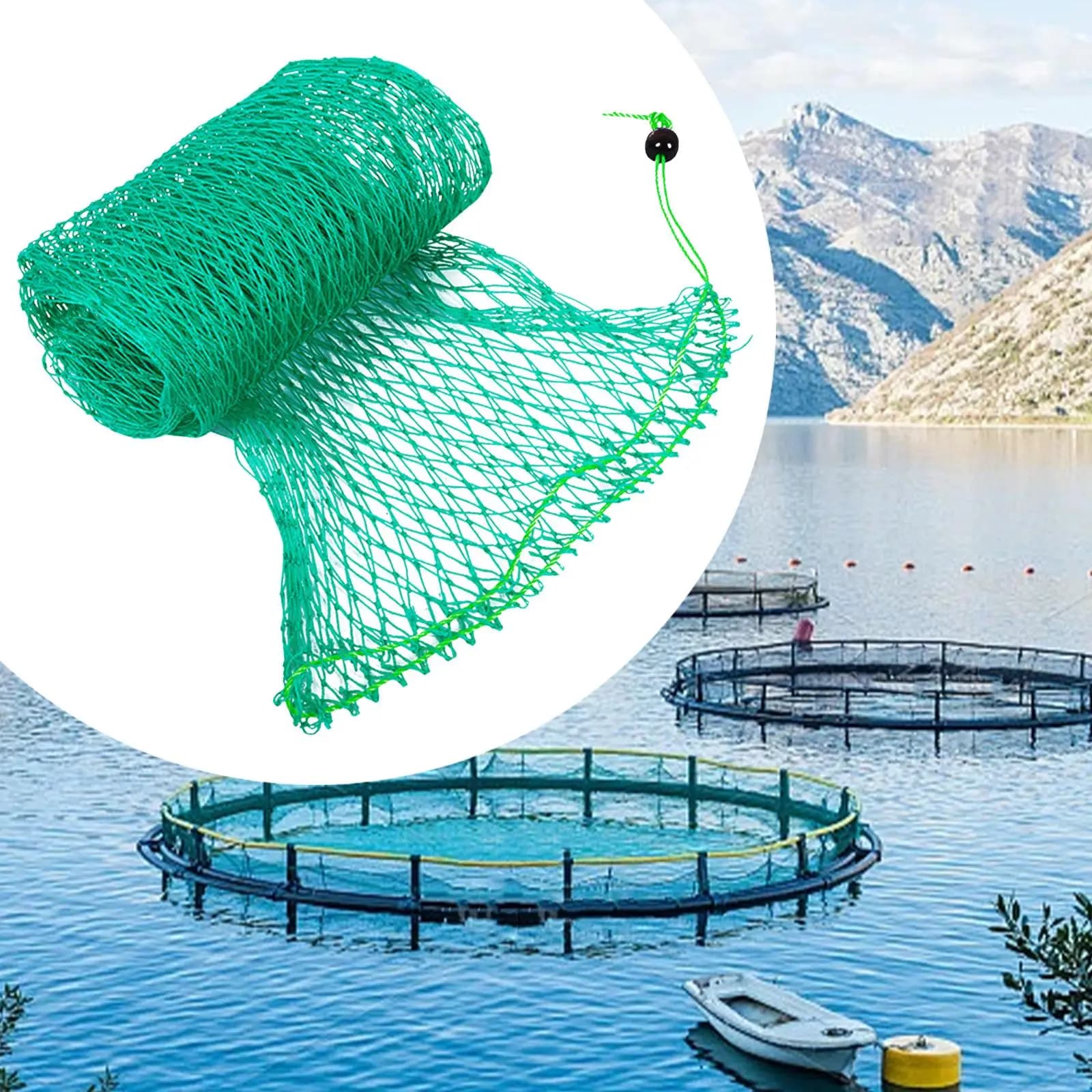 Borsa a rete per la pesca, sacca in rete per la conservazione del pesce, borsa portatile robusta per contenere il pesce, gabbia a rete da pesca con chiusura a coulisse per granchi e aragoste