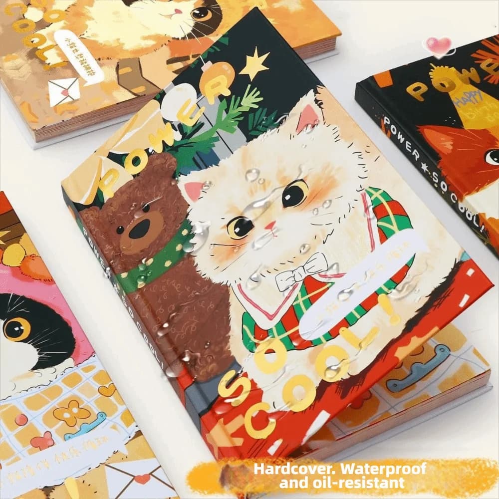 New A5 Notepad 96 Page Color Inner Page Diary Book Cute Cat Hand Account Book for Writing Drawing Sketching Journaling