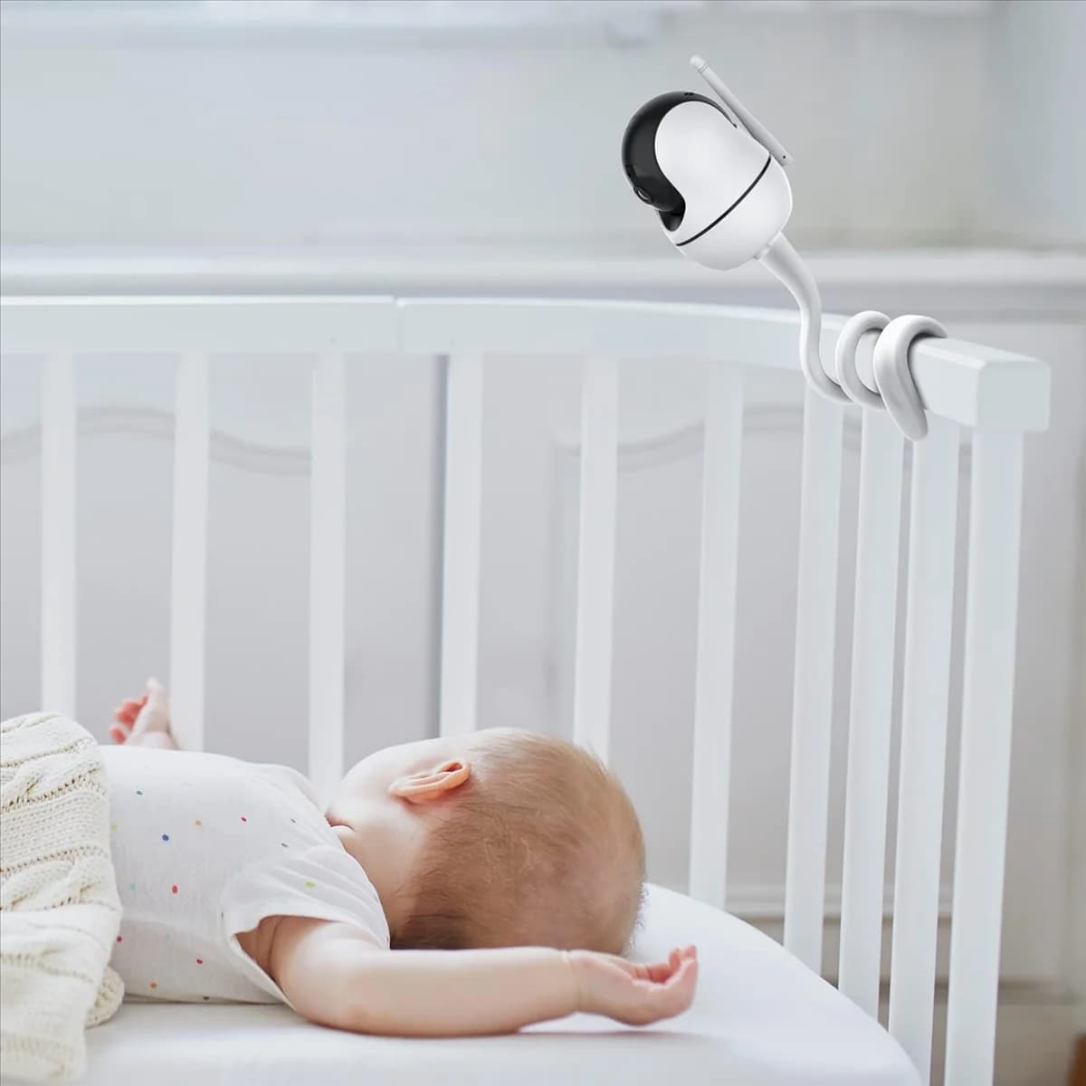 ABFW Baby Monitor Stand, Flexible Camera Stand of Crib, Without Damaging the Wall, Baby Monitor Stand Camera Stand