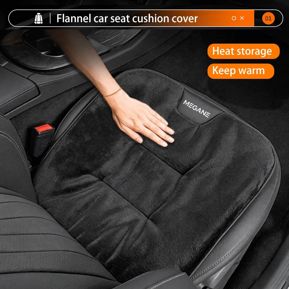 Car Seat Cover Protector Flannel Warm Auto Seat Cushion Rear Seat Pad Back Cushion for Renault Megane 1 2 3 Rs 4 MK1 MK2 MK3 MK4