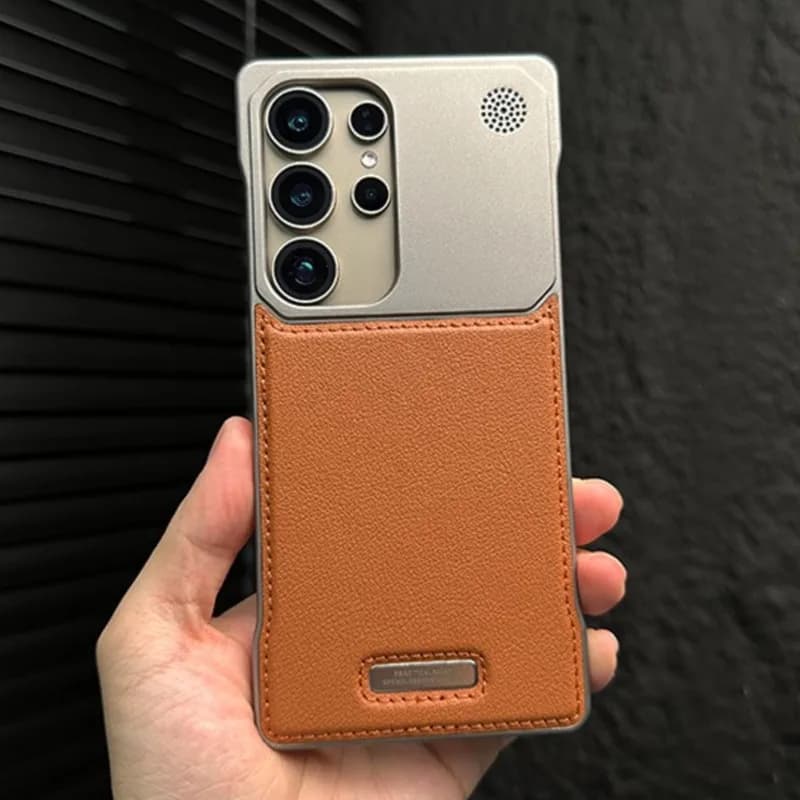 Custodia per aromaterapia senza telaio in pelle per Samsung Galaxy S25 S24 S23 Plus Ultra per Magsafe Hybrido magnetico antiurto Capa