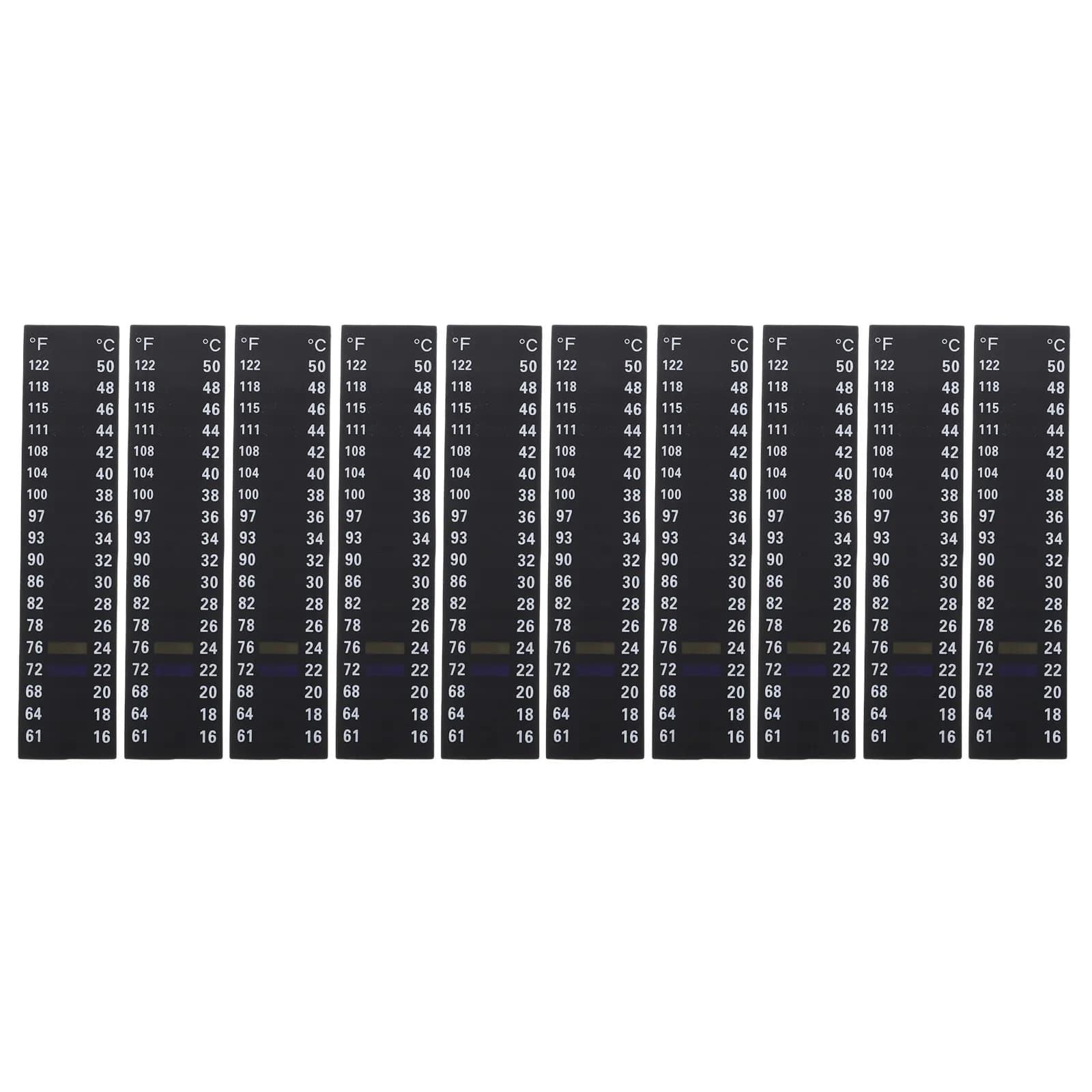 10Pcs Aquarium Water Strips Bottle Temperature Stickers Fish Tank Thermometer Test Patch Beer For Brewing (61 To 122℉/16 To 50℃)