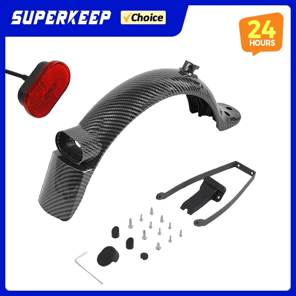 Pneumatico Splash Parafango In Fibra di Carbonio Staffa di Protezione per Xiaomi Mi3 Pro Pro 2 Scooter Elettrico Durevole Parafango Posteriore Fanale Posteriore Parti