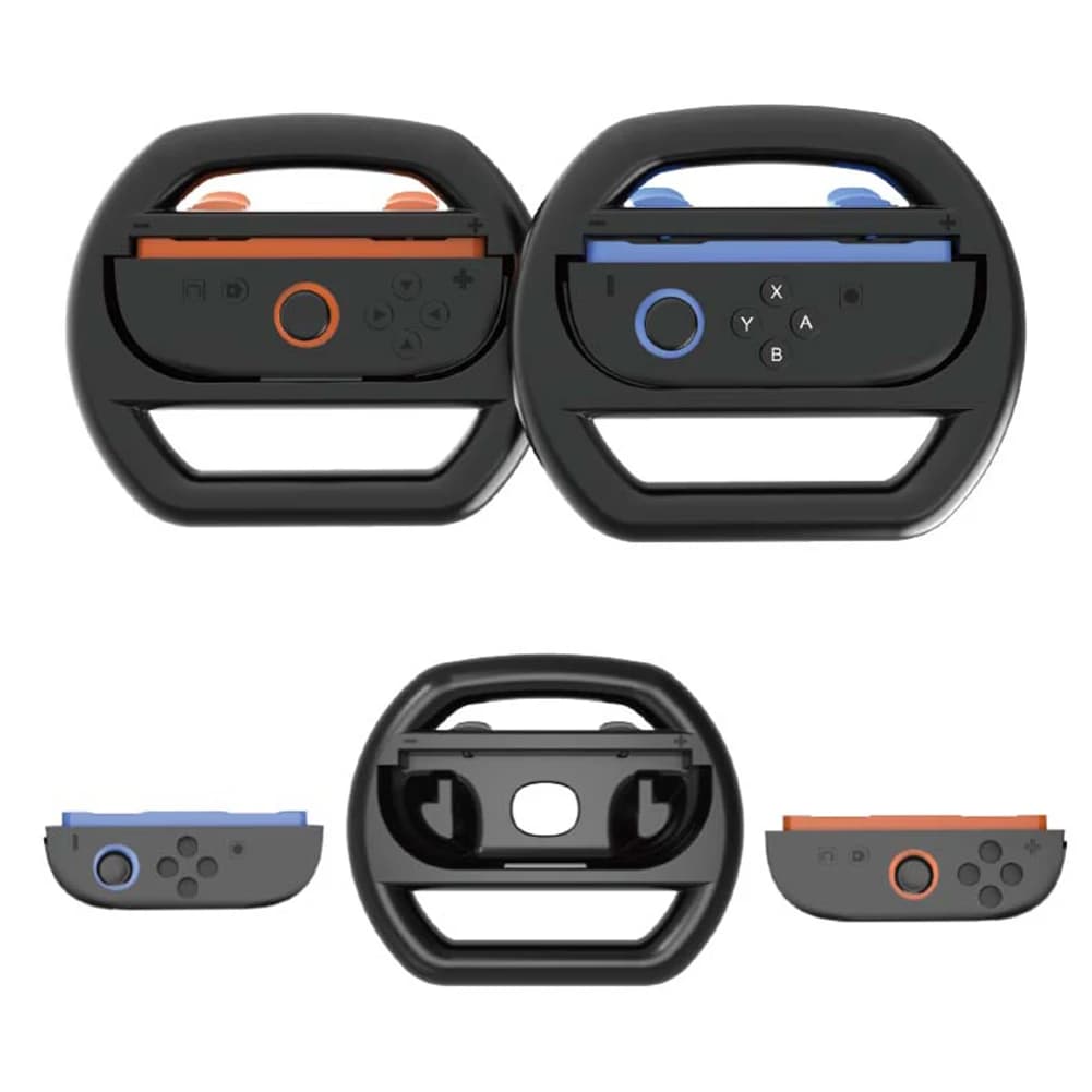 Set di 2 Volanti da Corsa per Switch 2, Impugnature per Controller, Supporto per Nintendo Switch 2, Gamepad