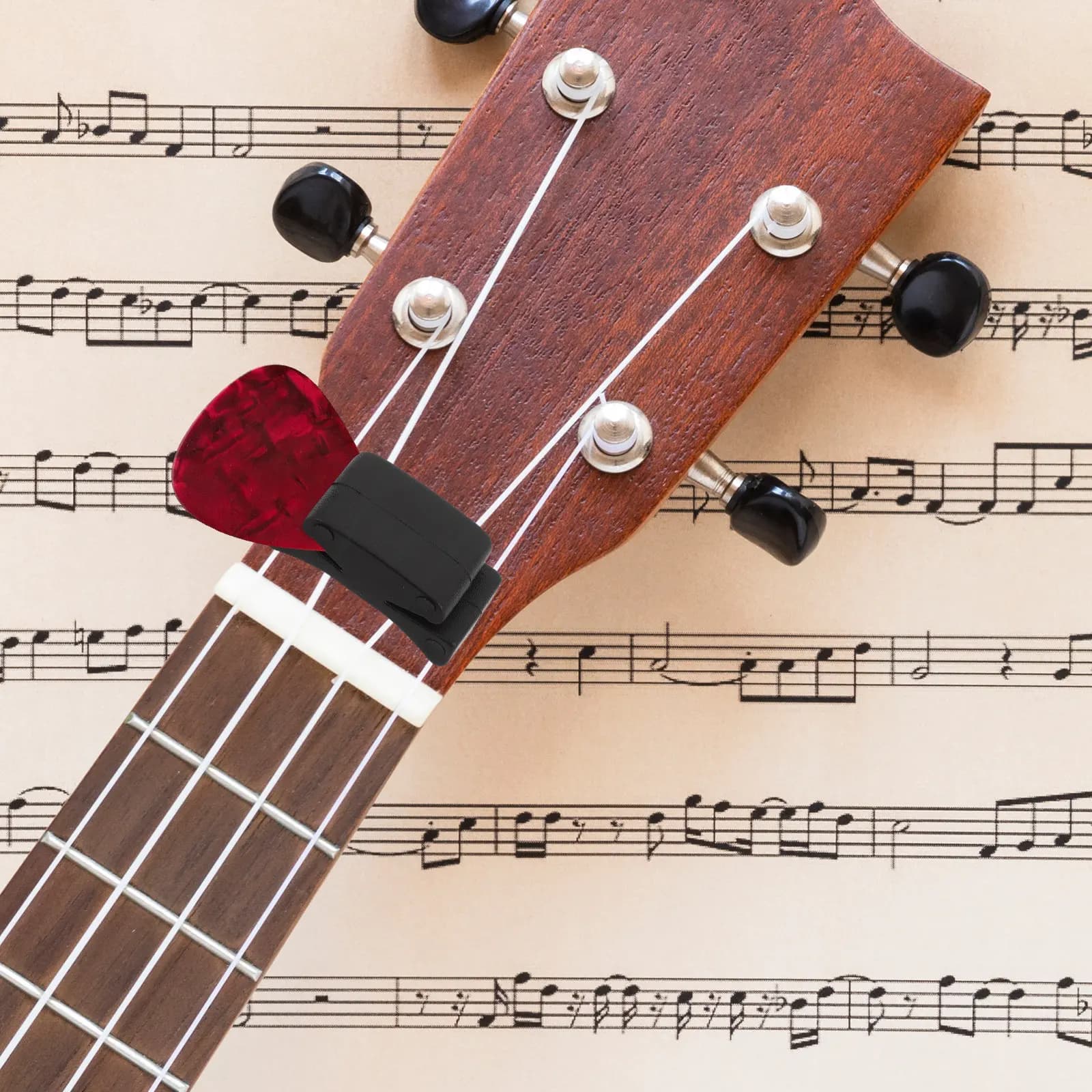 6 Pezzi Clip Porta Plettri in Gomma per Chitarra Acustica, Elettrica, Basso, Ukulele - Contenitore Multifunzionale per Plettri Musicali