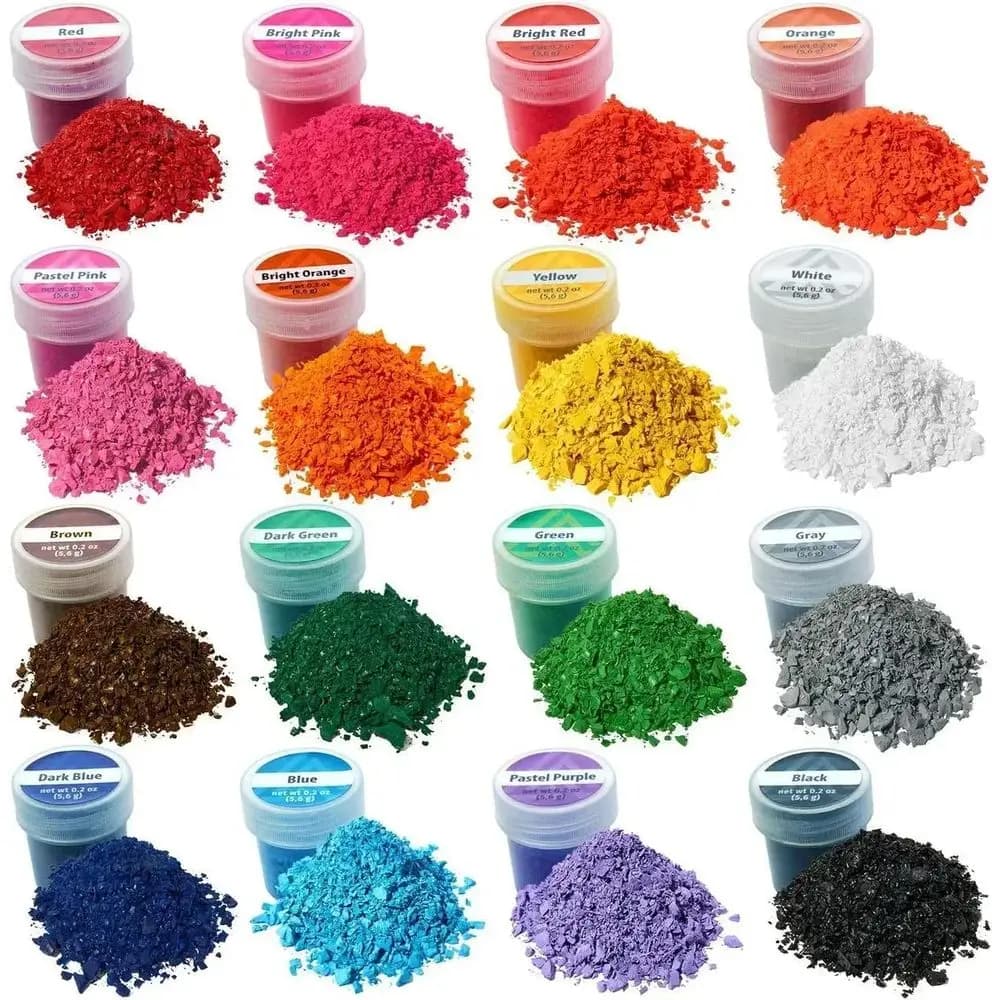 Set di 16 Coloranti per Cera di Soia - Flaconi da 0,2 oz