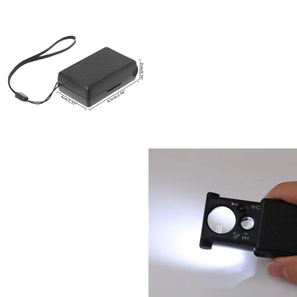 Microscopio portatile per gioielliere con lente d'ingrandimento multifunzione 30x 60x