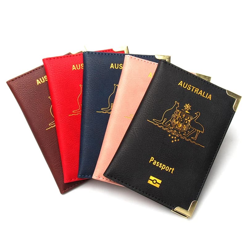 Custodia per passaporto da viaggio australiano Custodia per passaporto australiano rosa da donna per portafoglio protettivo da viaggio per passaporti