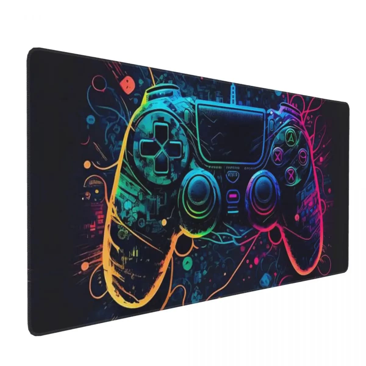 Tappetino per Mouse Grande Luminoso con Motivo Gamepad, Tappetini per PC e Laptop, Tappeto per Tastiera, Accessori per Gaming e Ufficio, Tappetino da Scrivania