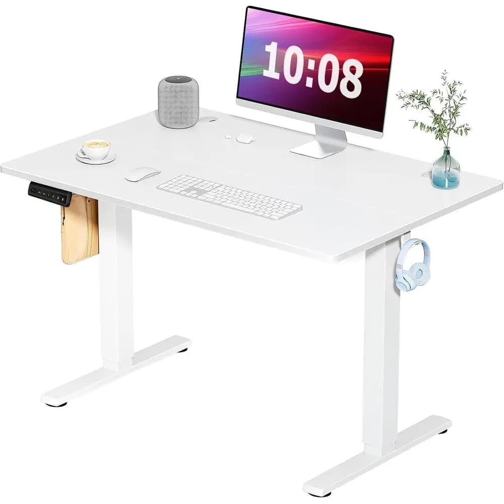 Scrivania Regolabile in Altezza 40 Pollici, Tavolo Elettrico Sit-Stand per Computer, Ergonomico, Motorizzato, per Gaming e Lavoro