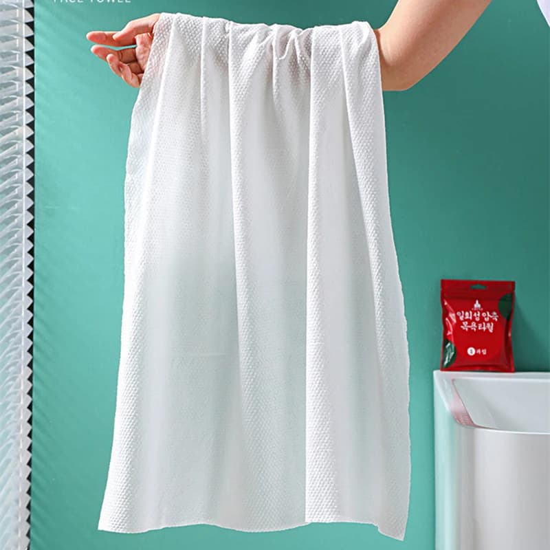 Asciugamani da bagno usa e getta 70x140 cm Asciugamani da bagno addensati in cotone compresso di grandi dimensioni Asciugamani lavabili da bagno per hotel da viaggio