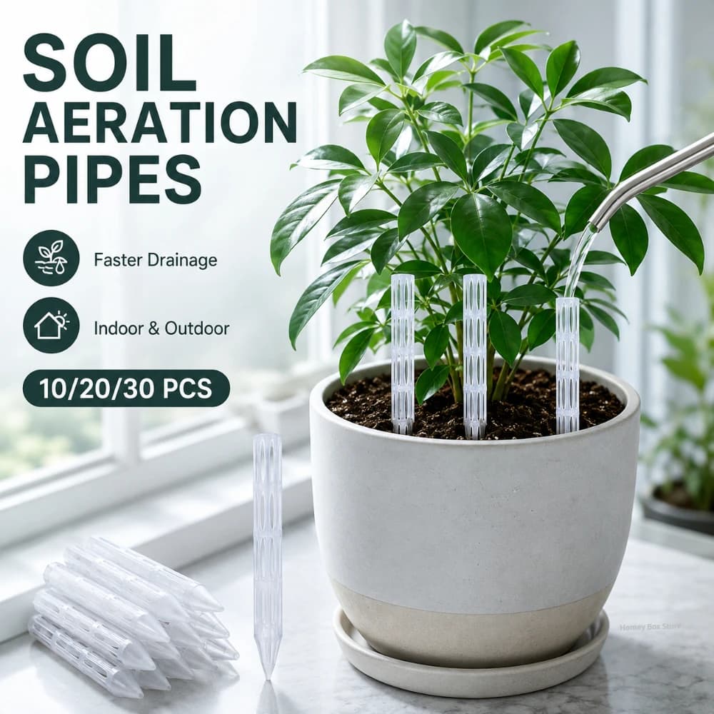 10/20/30PCS Plant Root Drainage Aeration Tubes Water Flow Garden Tool For Indoor Outdoor Flower Pot Planter Household Use
