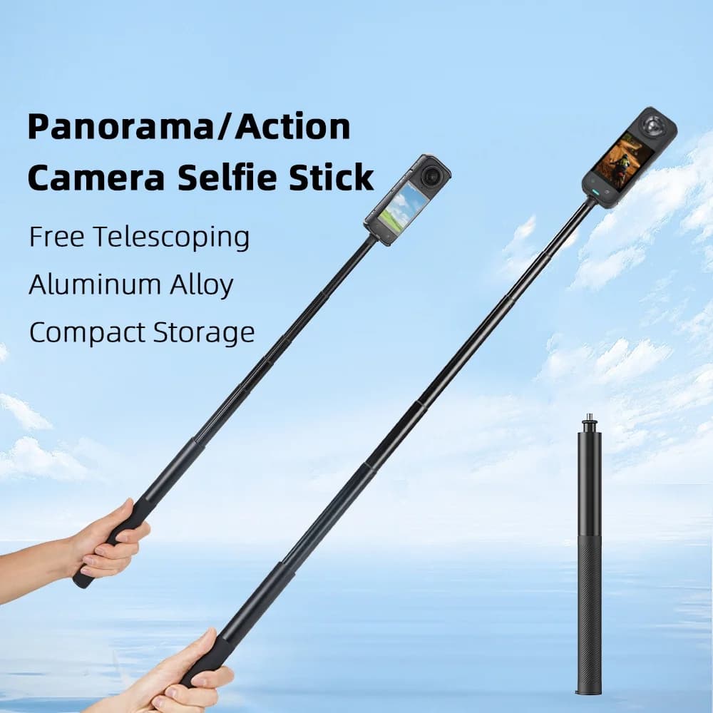 Asta di Prolunga per Fotocamera Insta360 X5 e OSMO POCKET 3, 1,3 Metri, Accessorio per Selfie