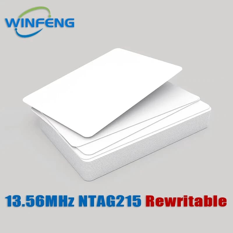 Stampa diretta NFC NTAG215 Chip a getto d'inchiostro PVC Carte bianche RFID Di prossimità 13,56 MHz Smart Card IC senza contatto per stampante Epson