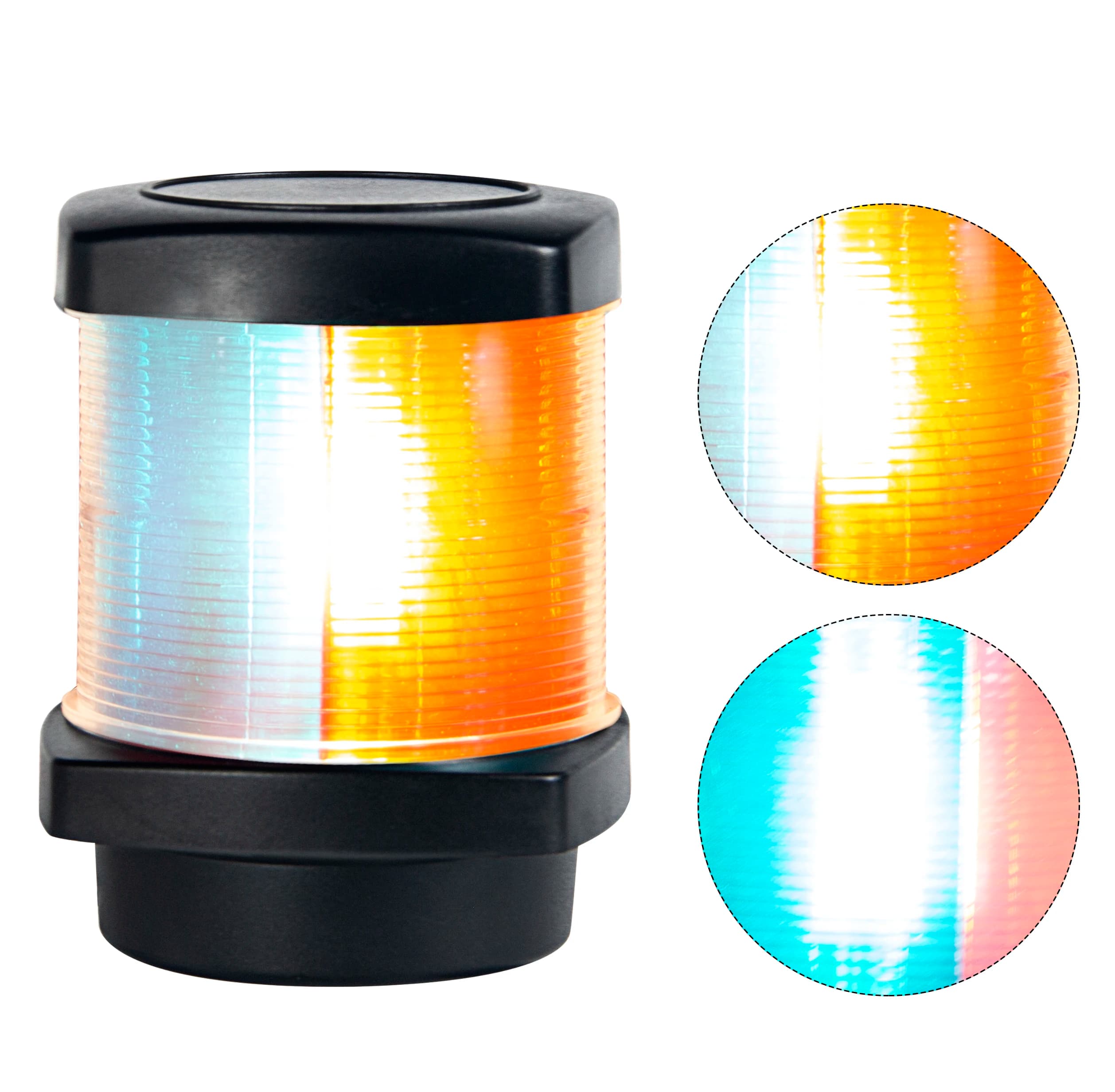 ANHEART Boat Marine accessori lampadina a LED, Masthead sostituibile luce di navigazione a tre colori/bianca per ancoraggio 12VDC 1NM 115MM(H)