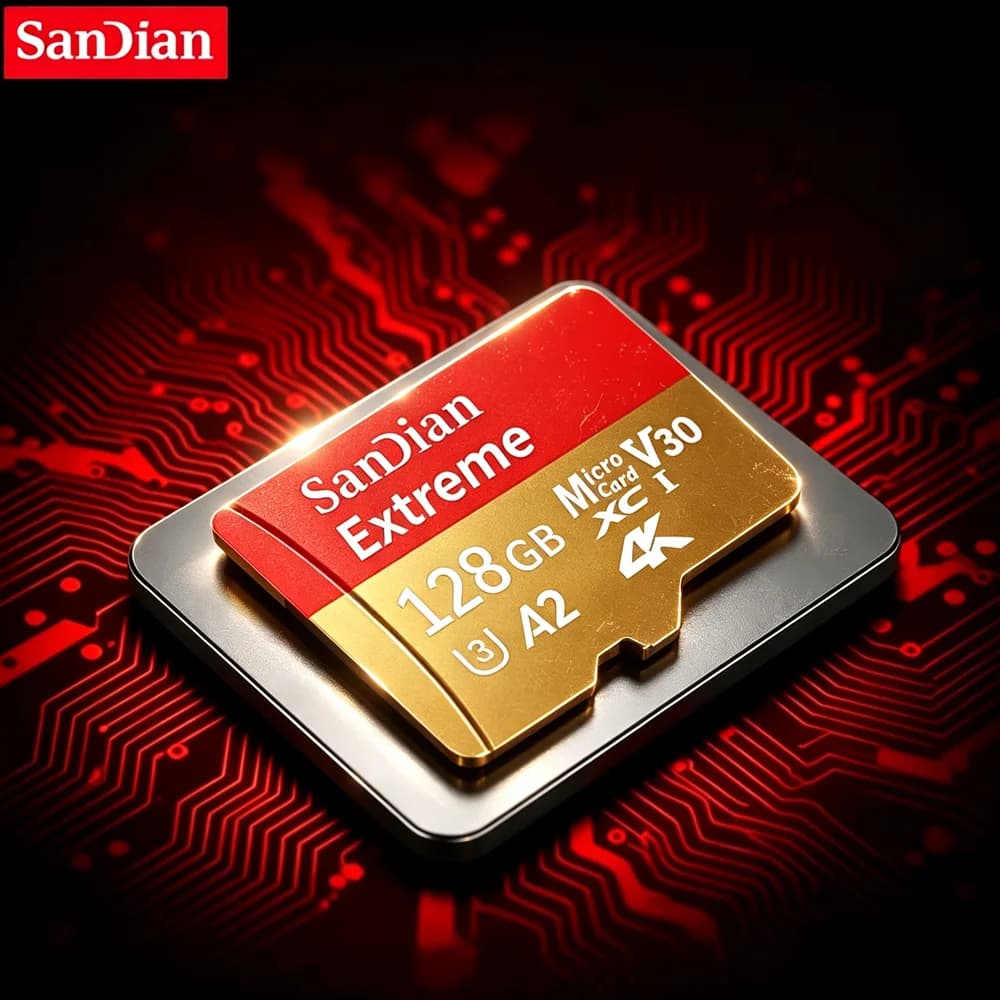 Micro TF SD 128GB 64GB U3 V30 A2 High Speed SD Card 512GB 256GB Class 10 Memory Card 32GB for Security Camera Surveillance 24/7
