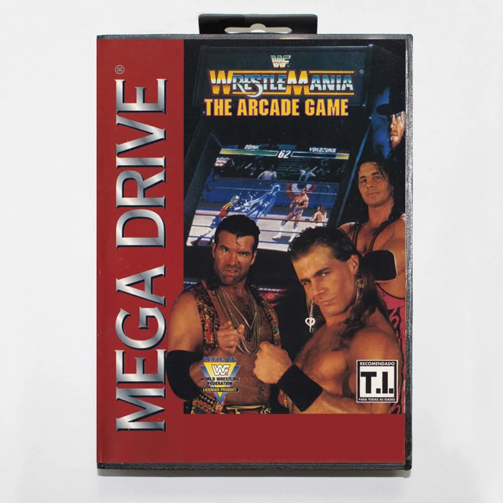 Nuovo arrivo Wrestlemania - The Arcade MD Game Card 16 Bit BR Cover per cartuccia console per videogiochi Sega Megadrive Genesis