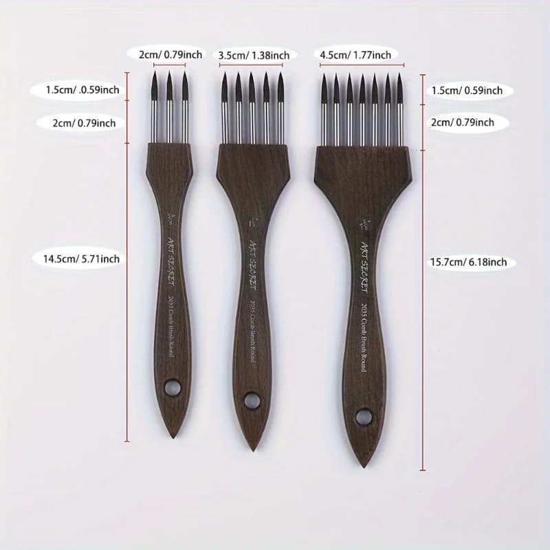 Multi-head Nylon Paint Brushes, Flexible Brushes with Protective Covers for Watercolor & Acrylic Art, for Artists of All Ages