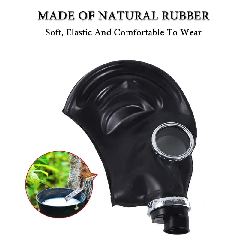 Respiratore a pieno facciale tipo 49/64/tubo d'aria R40/maschera antigas per protezione chimica in gomma naturale per pesticidi spray multiuso