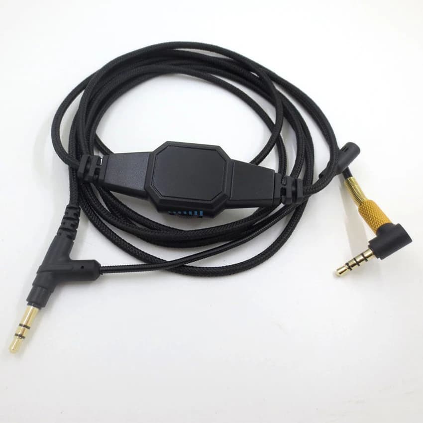 1pc 2m Length 3.5mm Spine Computer for Headphones Connection cable Connecting cable with microphone and microphone clip Boom V-MODA