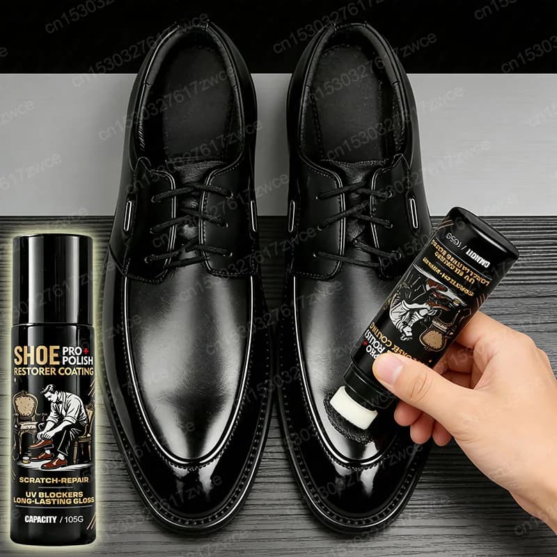Cera universale lucidante e riparatrice per scarpe, crema ricondizionante per pelle, plastica e gomma, per la cura di scarpe, articoli in pelle e mobili.