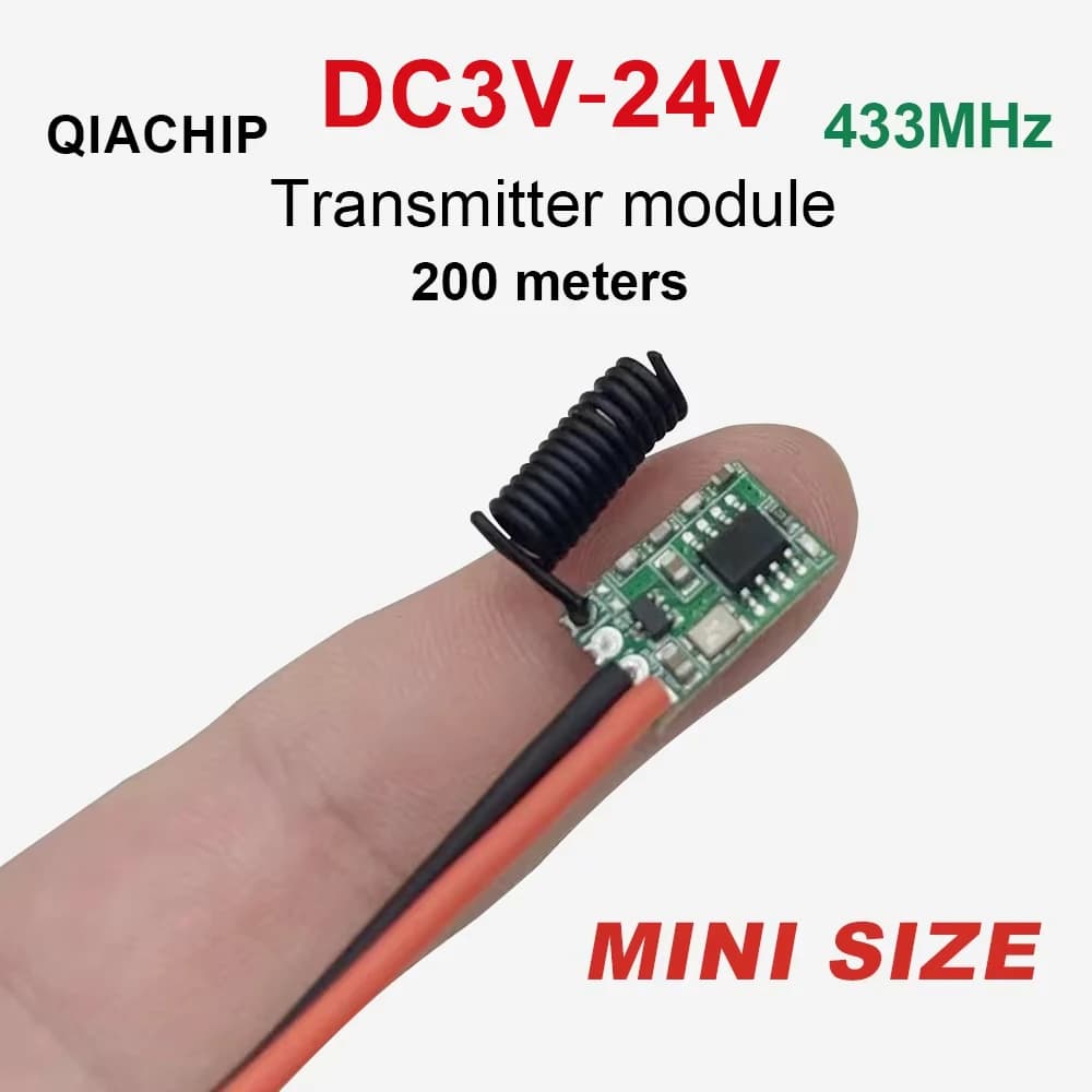 Modulo trasmettitore wireless RF 433 Mhz Mini DC 12V 3V 5V 24V Codice di apprendimento 433,92 MHz 1 uscita CH per telecomandi Encodifica 1527