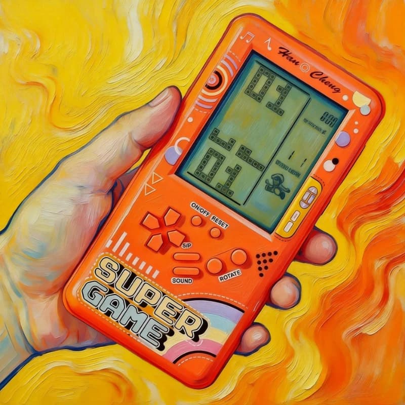 Console di Gioco Portatile Classica per Bambini, Macchina da Gioco Elettronica per il Divertimento dei Piccoli